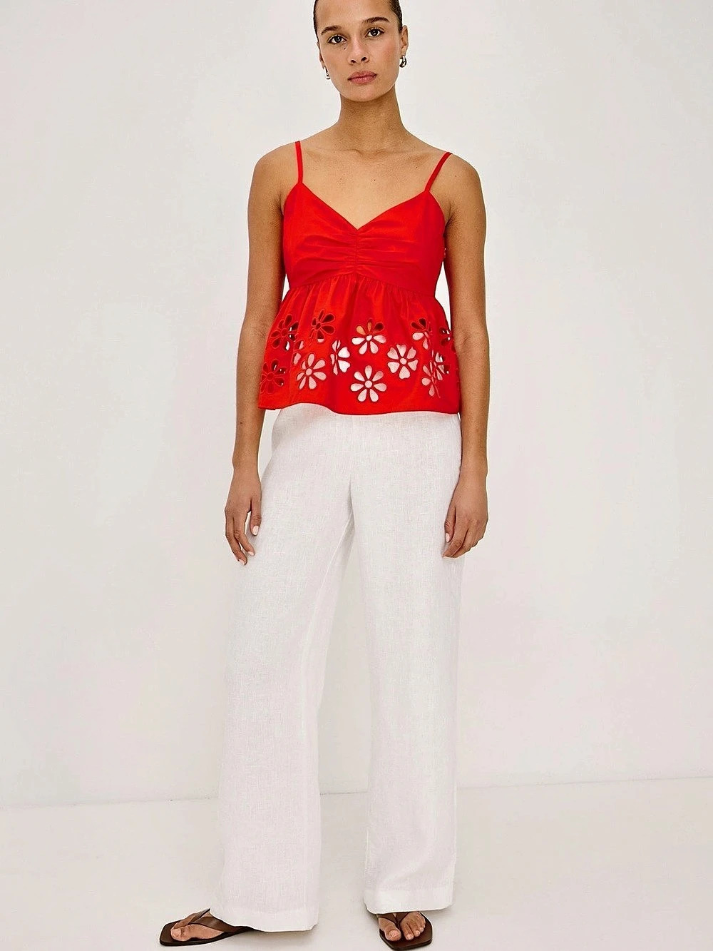 Rails Meru Top Cutout Floral Cami Red XS NWT - Picture 7 of 8